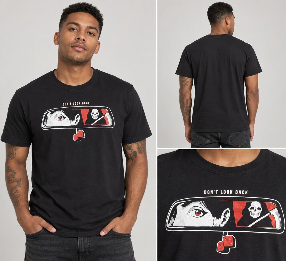 Black Matter Hot Topic Men’s Large Don’t Look Back Skull Graphic T-Shirt NWT